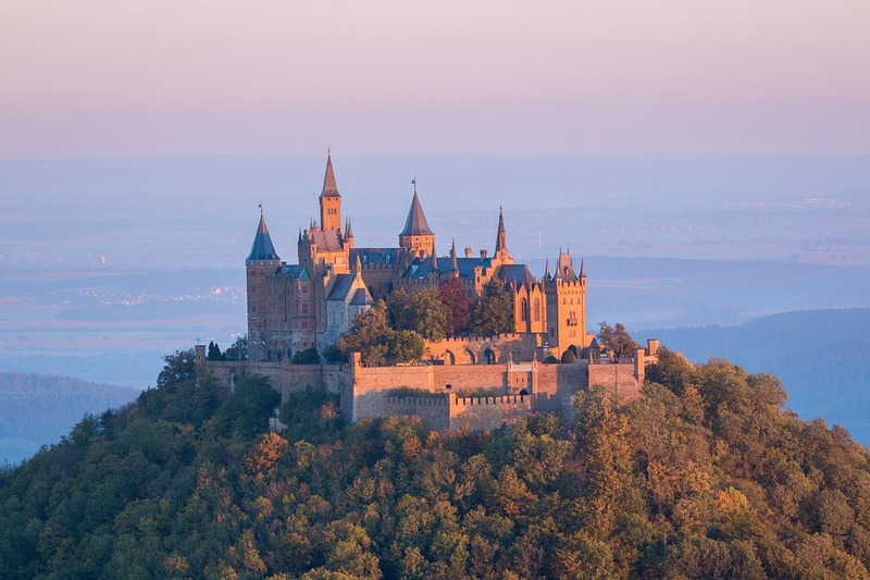 Castelo Hohenzollern na Alemanha.