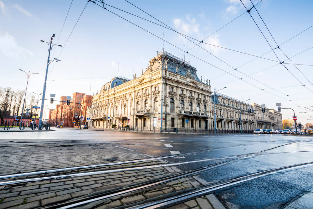 Cidade de Lodz na Polônia