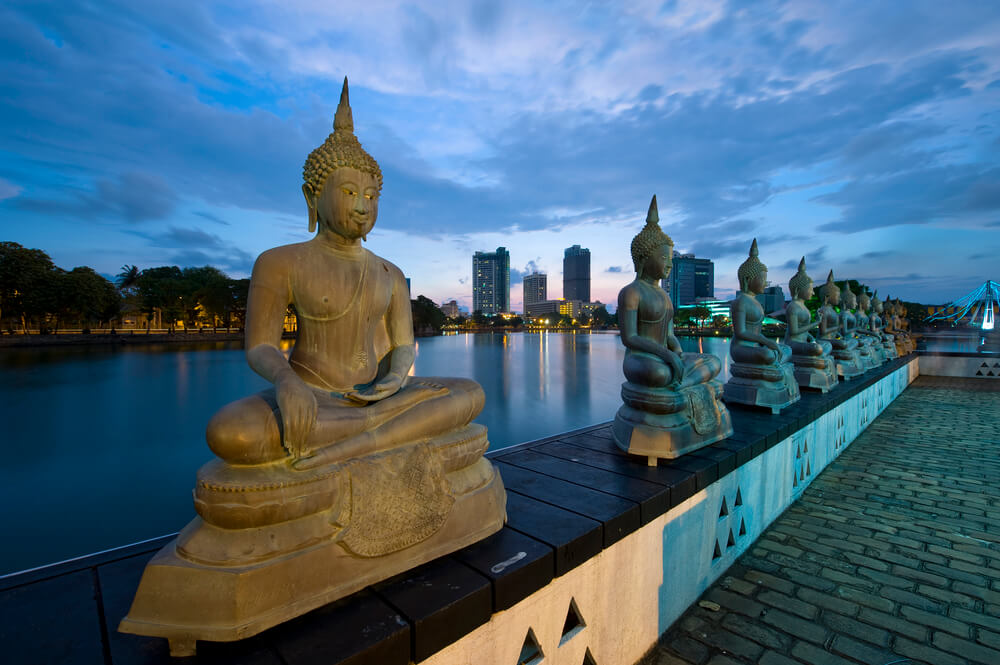 Estátua em Colombo capital de Sri Lanka