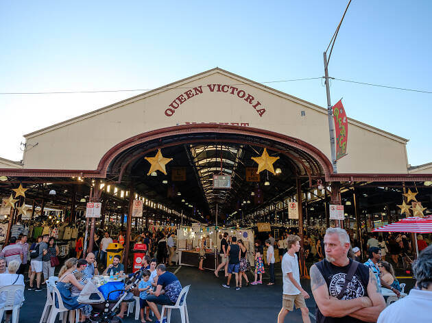 Fachada de entrada do Queen Victoria Market